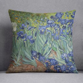 Irises by Van Gogh Cushion (Insert: With Insert, size: 20" X 20")