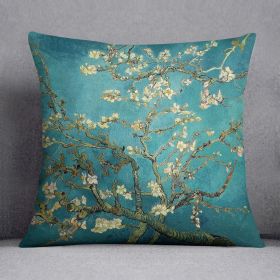 Blossoming Almond Tree by Van Gogh Cushion (Insert: With Insert, size: 14" X 14")