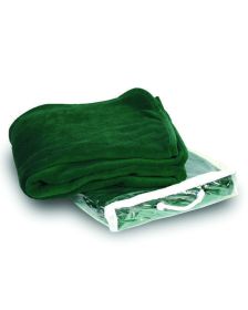 Liberty Bags 8707 Micro Coral Fleece Blanket (Color: FOREST GREEN, size: OS)