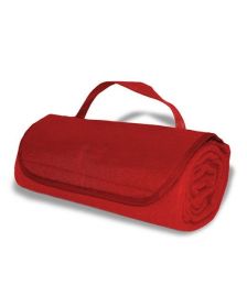 Alpine Fleece 8718 Fleece Roll Up Blanket (Color: Red, size: OS)