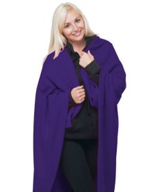Bayside BA9000 Polyester Stadium Fleece Blanket (Color: PURPLE, size: OS)