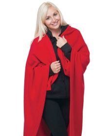 Bayside BA9000 Polyester Stadium Fleece Blanket (Color: Red, size: OS)