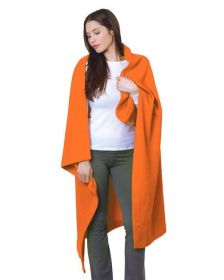 Bayside BA9000 Polyester Stadium Fleece Blanket (Color: Orange, size: OS)