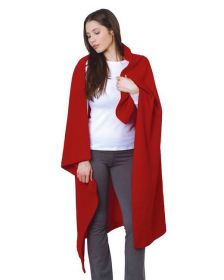 Bayside BA9000 Polyester Stadium Fleece Blanket (Color: CARDINAL, size: OS)