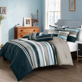 Naeemah 7 Pieces Comforter Set (size: QUEEN)